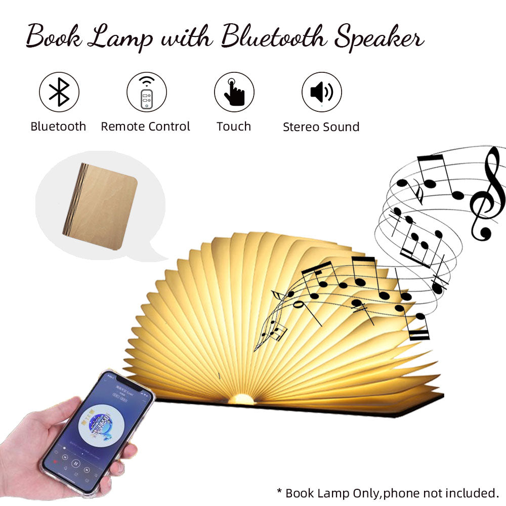 Bonnyco - My Book Lamp. Wooden Rechargeable Book Lamp with remote. New In  Box